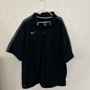 Nike Men's Black and Gray Polo Shirt